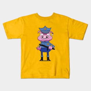 Piggie Cop Kids T-Shirt
